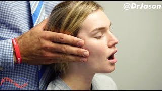 Dr Jason  MASSIVE JAW ADJUSTMENT TMJ  FULL TREATMENT WITH MUSCLE REHAB [upl. by Hairahcaz]