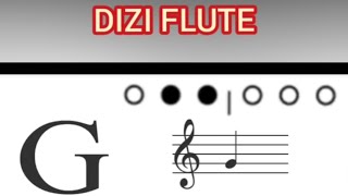 Dizi Bamboo Flute  Key of D  complete finger charts with Scales [upl. by Amian]