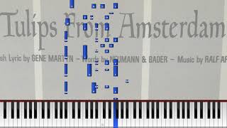 Tulips from Amsterdam  Tulpen aus Amsterdam Synthesia Piano Tutorial [upl. by Ancilin]