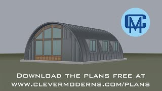 Free Quonset House Plans Side Window Studio Hut [upl. by Arrat]