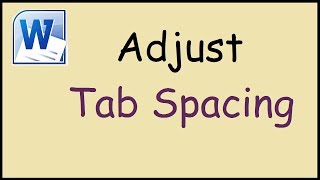 How to adjust tab spacing in Word [upl. by Atiuqad]