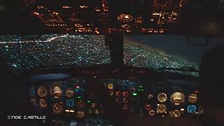 Impresionante vista de la Ciudad de México de Noche  Cabina de Pilotos [upl. by Norvil638]