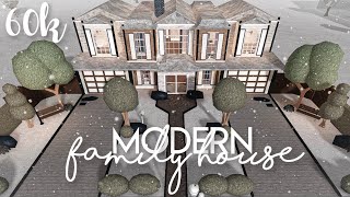 Modern family house  Bloxburg speedbuild 60k [upl. by Almallah]