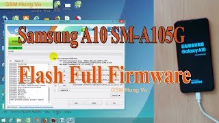 Flash Firmware Samsung A10 SMA105G Android 90 by Odin 3133 [upl. by Eilssel439]