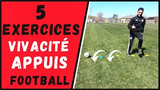 Entrainement VIVACITÉ et travail dAPPUIS football I 5 EXERCICES [upl. by Asim]