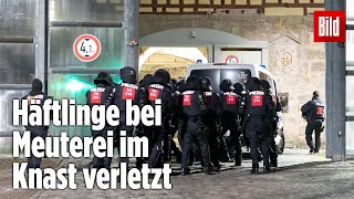 Gefängnismeuterei Polizei stürmt Knast in Thüringen  JVA Untermaßfeld [upl. by Talbert]