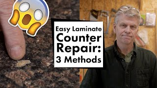 Do It Yourself Repair Laminate Counter Top  3 methods colorfill fix burns chips and cracks [upl. by Lacsap]