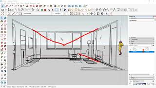 20230830 스케치업 거실 투시도 모델링하기 [upl. by Hairu]