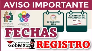 ⛔ FECHAS y Registro Pensión para el Bienestar de los Adultos Mayores 2022 [upl. by Hugh872]