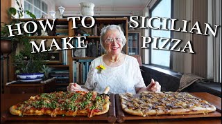 Sicilian Pizza  Kitchen on the Cliff with Giovanna Bellia LaMarca [upl. by Saxet870]